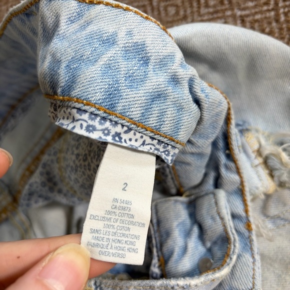 Vtg American Eagle Shorts Womens 2 Shortie Cut Off Low Rise Distressed Y2KPreppy - Picture 4 of 8